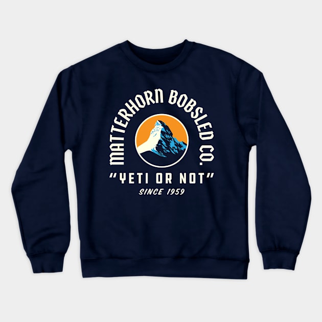 Matterhorn Bobsled Co. Crewneck Sweatshirt by jpdesign